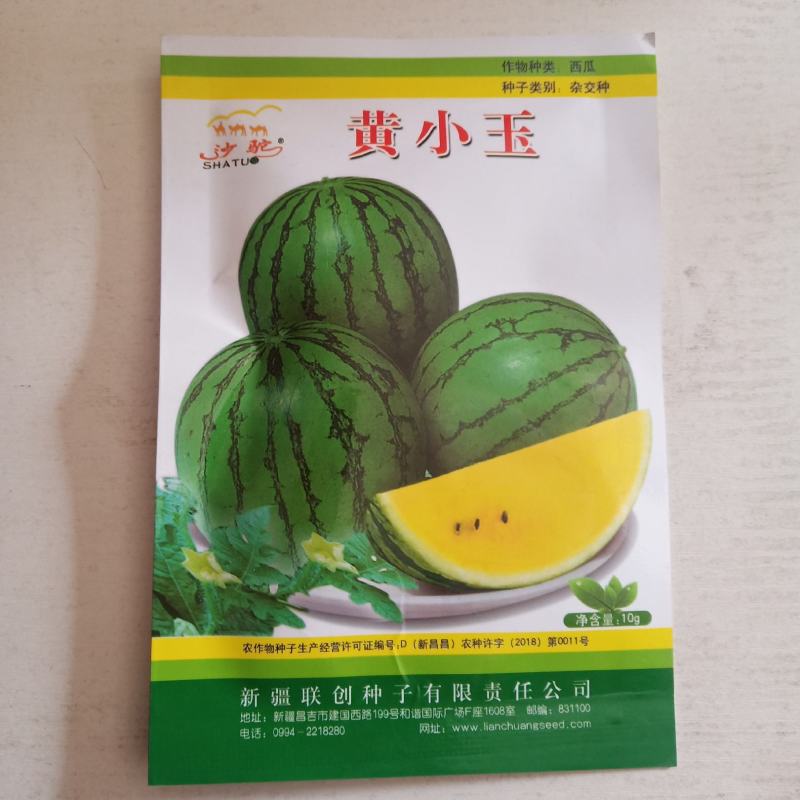 沙坨小兰礼品西瓜种子10克/袋单瓜2.5公斤黄瓤种子