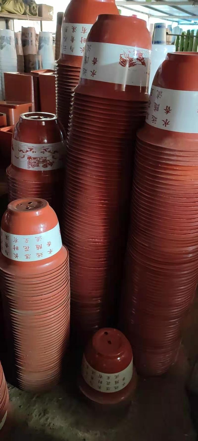 新款加厚仿陶瓷复古多肉塑料花盆加厚树脂盆印花特大果树盆