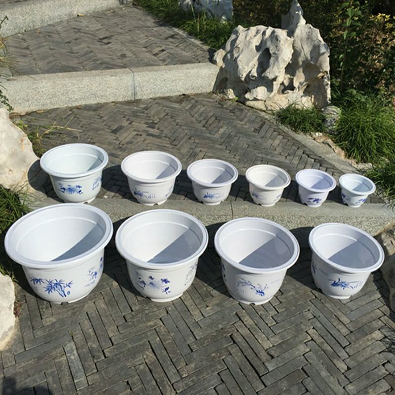 厂家直销塑料花盆优质阳台加厚特大号花盆简约圆形花盆