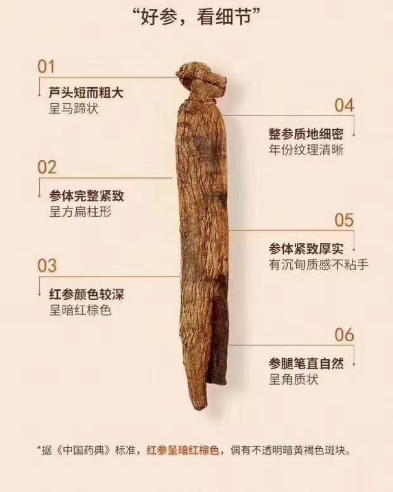 长白山30头无糖高丽参一斤包邮产地直供当天发货