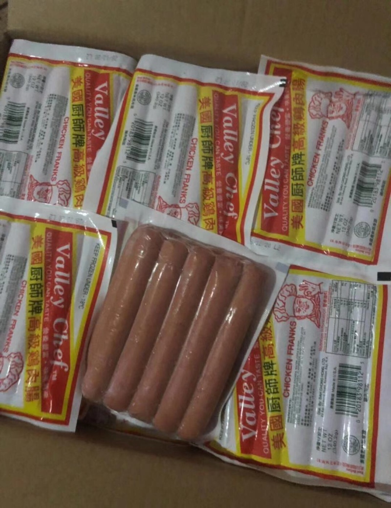 正宗港版厨师牌鸡肉肠香肠烧烤火锅肠必备