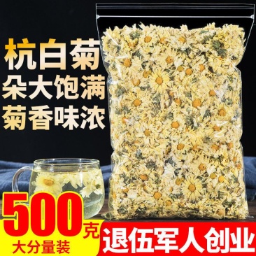 菊花茶杭白菊500g正品桐乡杭白菊散装杭菊杭州白菊花贡菊