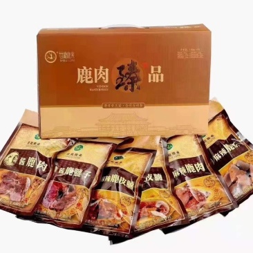 鹿肉熟食酱鹿肉麻辣鹿肉鹿腱子开袋即食一箱六袋资质齐全包邮