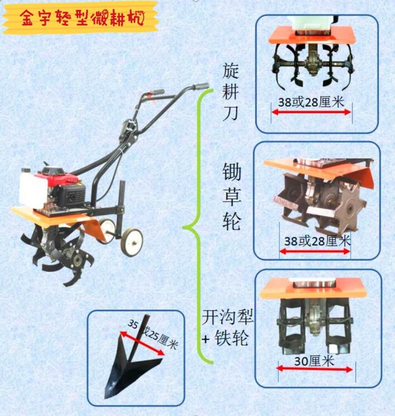(包邮)金宇轻型微耕机19公斤老人微耕机轻便省油高效