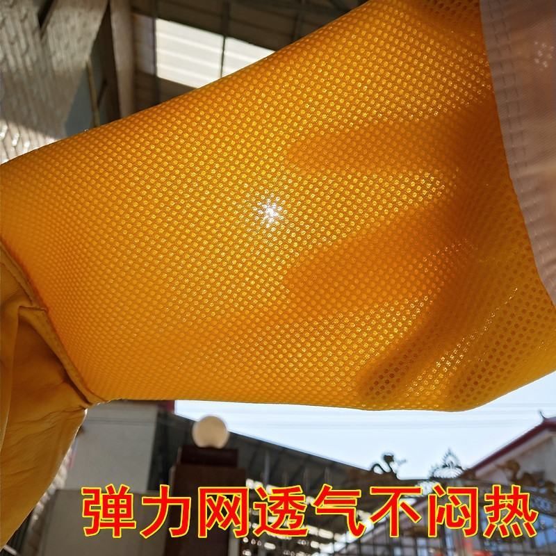 养蜜蜂羊皮手套加厚帆布防蜂手套捉蜂专用养蜂防蜂蛰透气