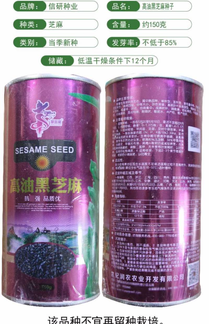 黑芝麻种子信研高产黑芝麻种子高产高油养生黑芝麻种子