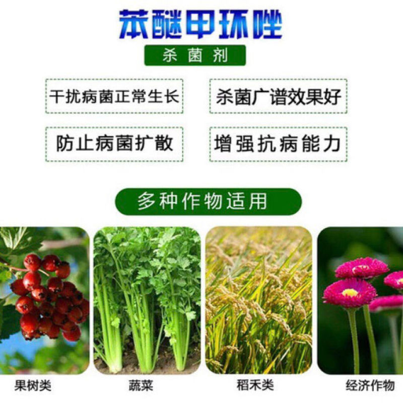 百倍20%苯醚甲环唑果树月季花黑斑病叶斑白粉病锈病世