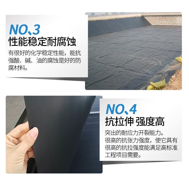 鱼塘藕池虾池土工膜防渗膜养殖防渗膜防渗沼气池黑膜防逃膜