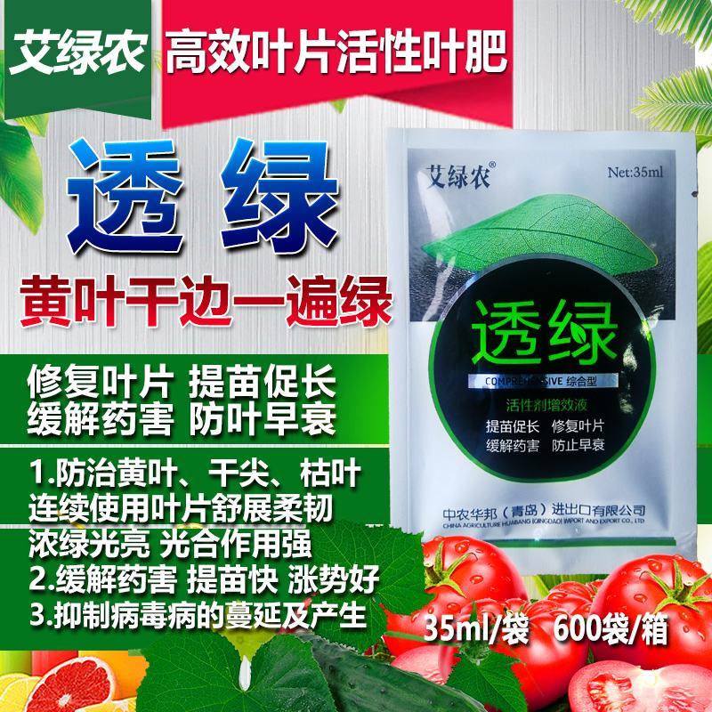 透绿黄叶干尖一喷绿防病毒缓解黄叶干边缓解药害修复叶片防衰