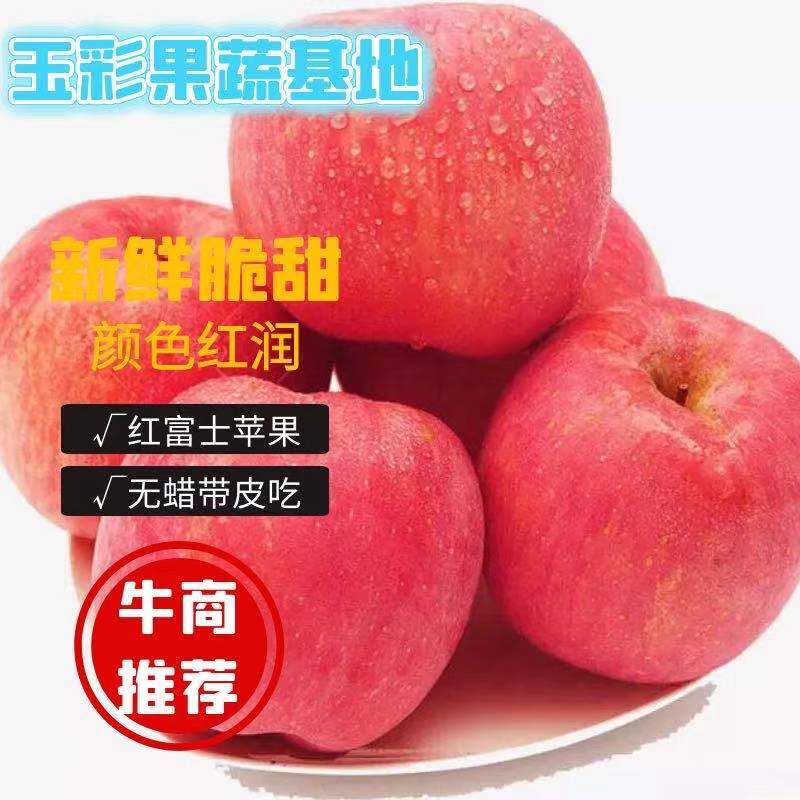 【精品】水晶苹果山东红富士苹果甜脆多汁一手货源全国发货