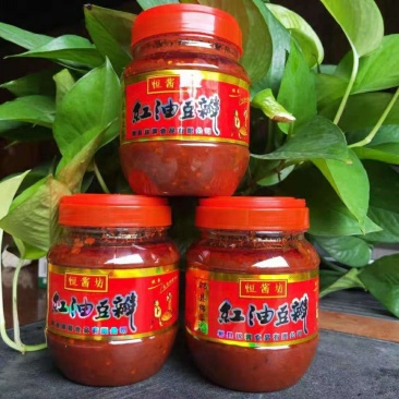 四川郫县特产红油豆瓣酱辣椒酱川菜调味料2斤装