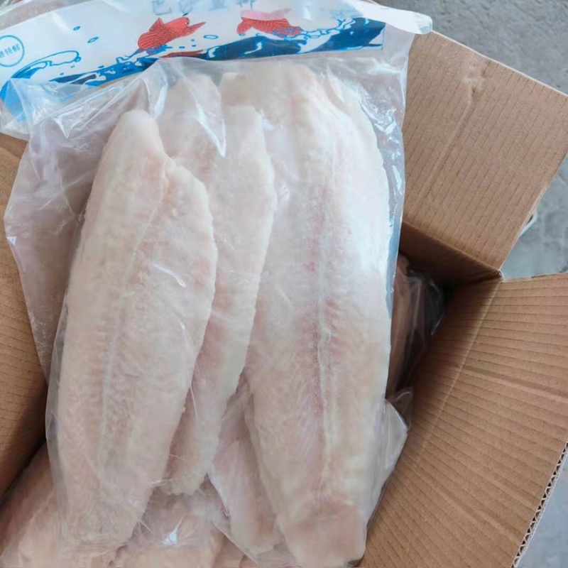 巴沙鱼柳巴沙鱼片去皮纯肉干冰单冻一件20斤