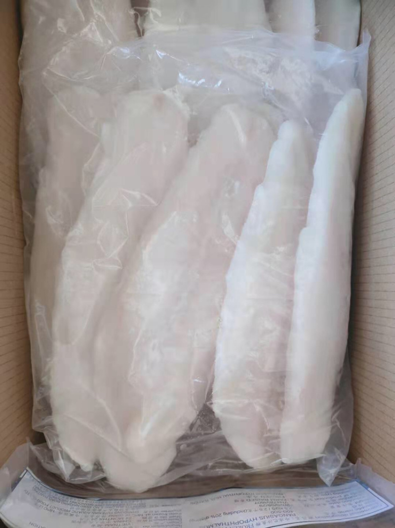巴沙鱼柳巴沙鱼片去皮纯肉干冰单冻一件20斤