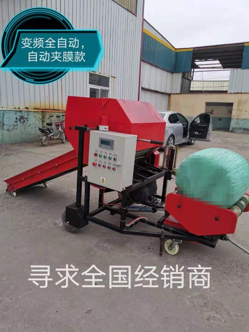 这款机器二相电三相电全自动打捆包膜一体机
