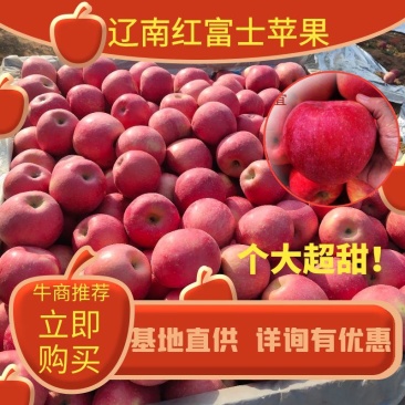 辽南红富士，货源充足香脆甘甜皮薄表光亮，欢迎各位前来打扰