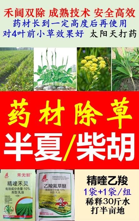 中药材半夏柴胡除草1 1不伤药材禾阔双除杀阔叶草精喹禾灵