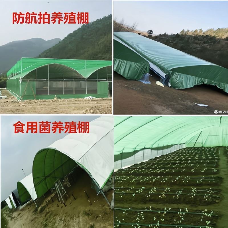 大棚膜食用菌专用绿白膜防航拍养殖专用膜高避光高保温