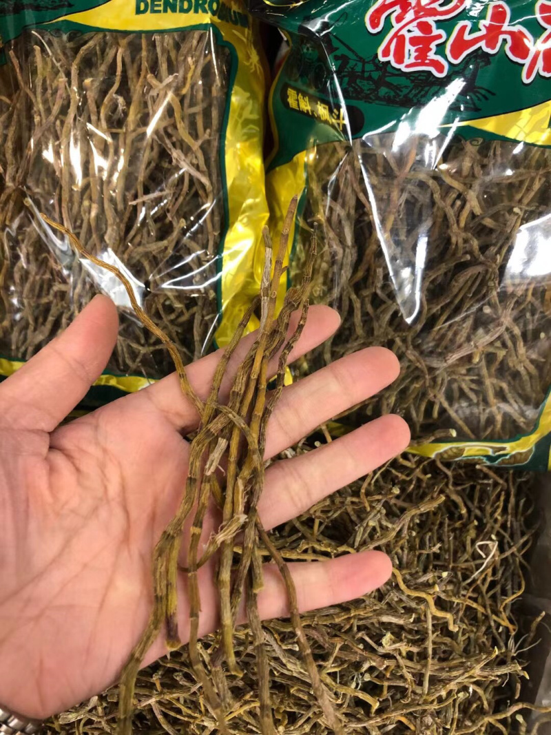 霍山铁皮石斛条100克起批大量现货粗条化渣