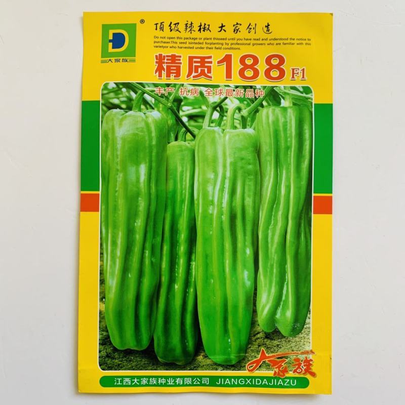 大家族精质188特大果薄皮椒种子微辣清脆黄绿色泡椒种子