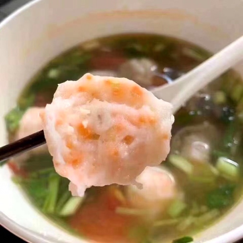 南美白对虾制作，超弹性鲜甜虾丸虾肉%91含量
