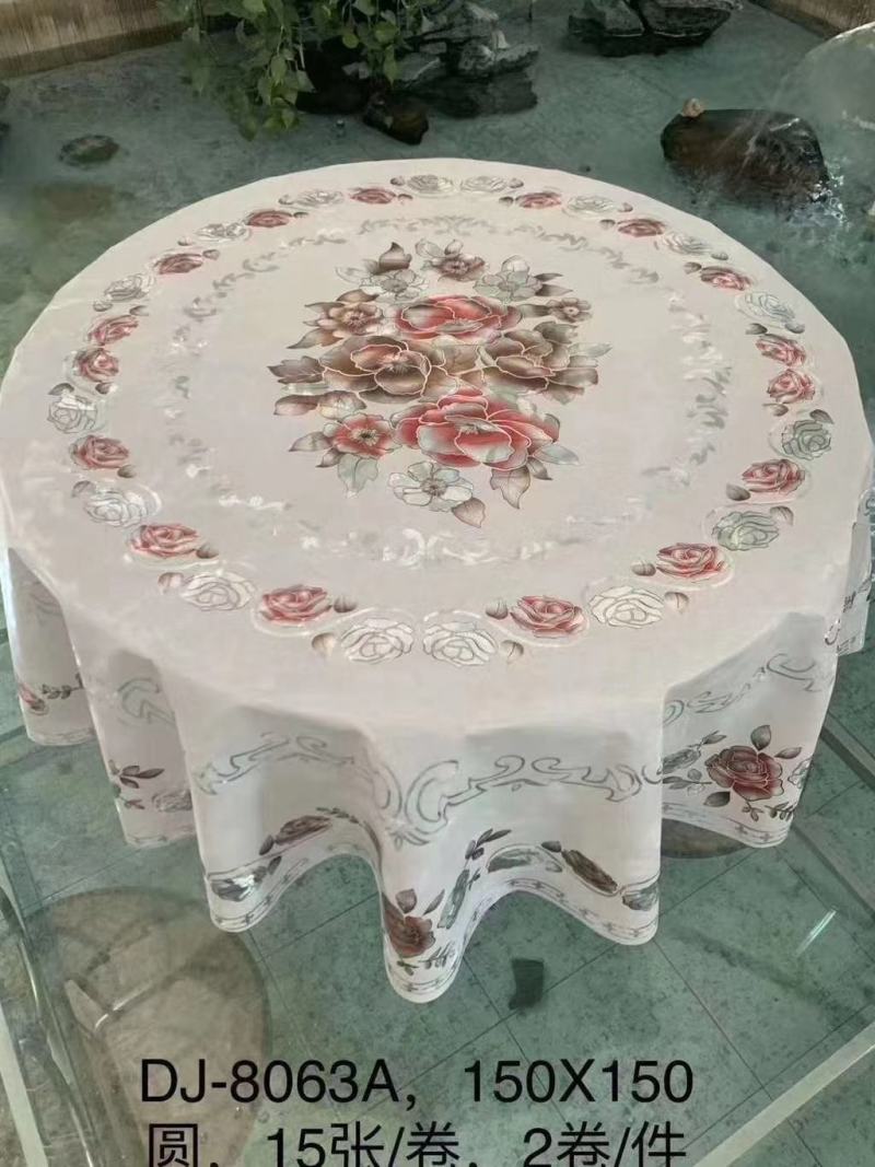 烫金桌布美观易洗方形圆形型号多品种齐1件30张40张两种