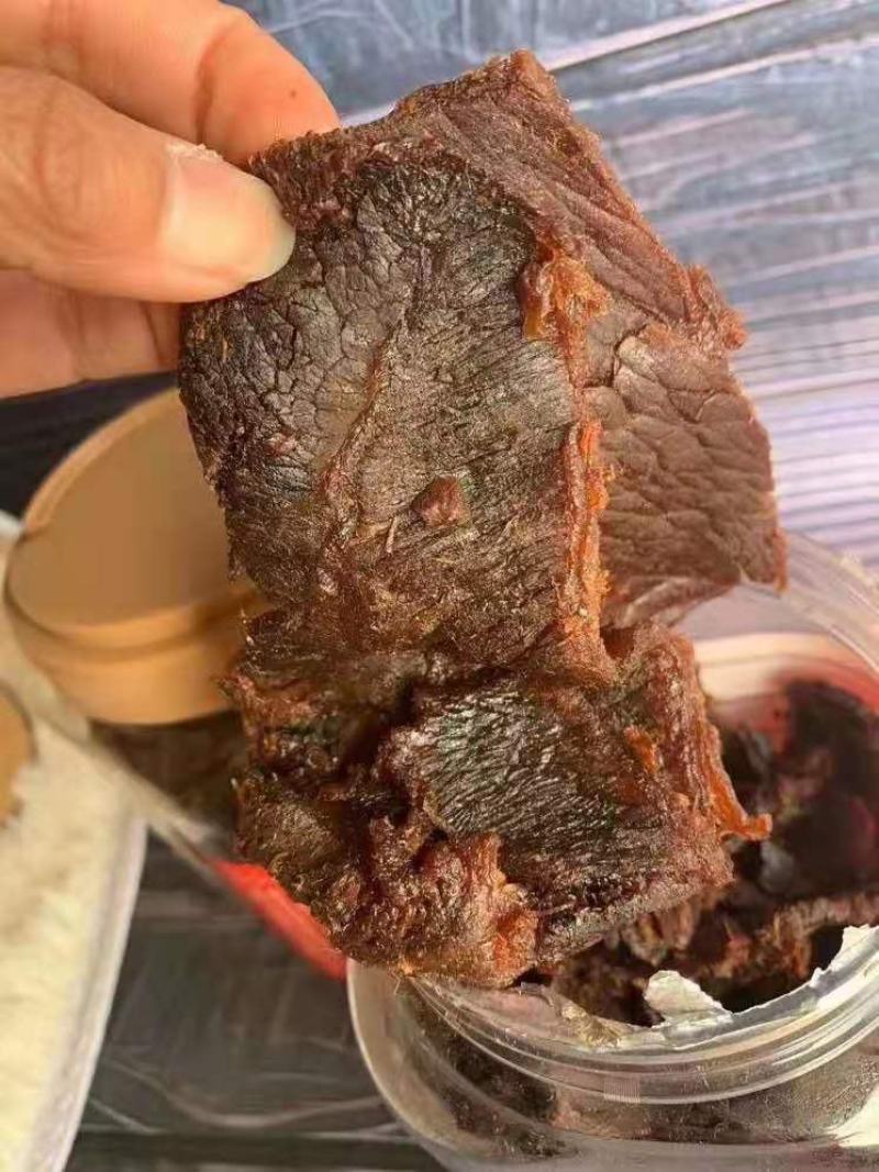 浙江温州特产湖岭阿明手撕牛肉干牛肉片桶装零食小吃500克