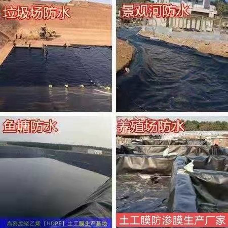鱼塘养殖防渗土工膜土工膜黑色土工膜