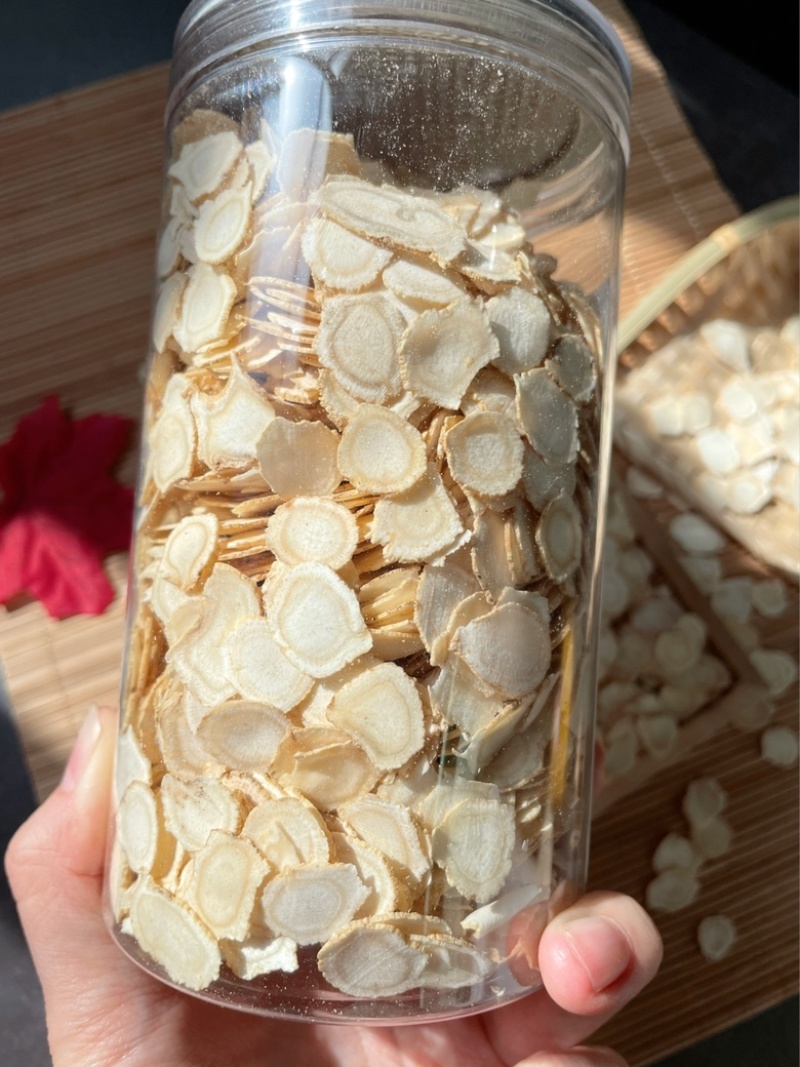 西洋参片1.2规格软枝大片一斤两瓶真实货品图