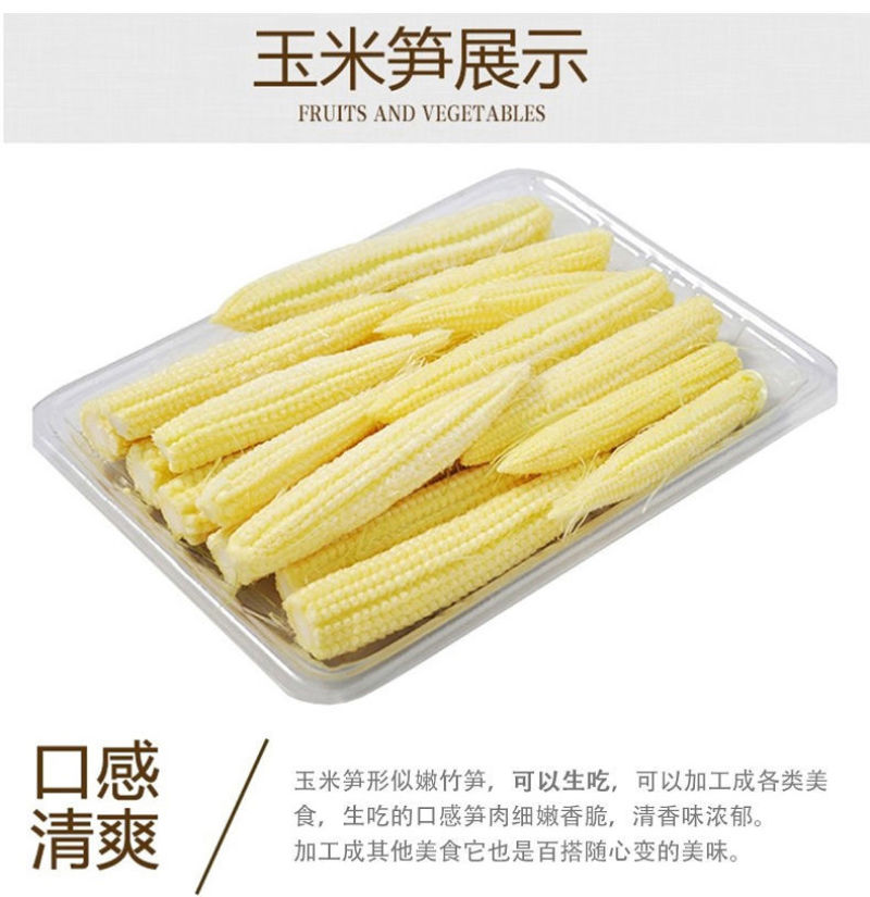 广东水果甜玉米笋新鲜斤玉米芯玉米笋带皮带须包邮。