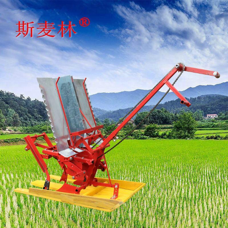 【厂家包邮】水稻插秧机手摇式新式两行插禾机小型农用耕种机