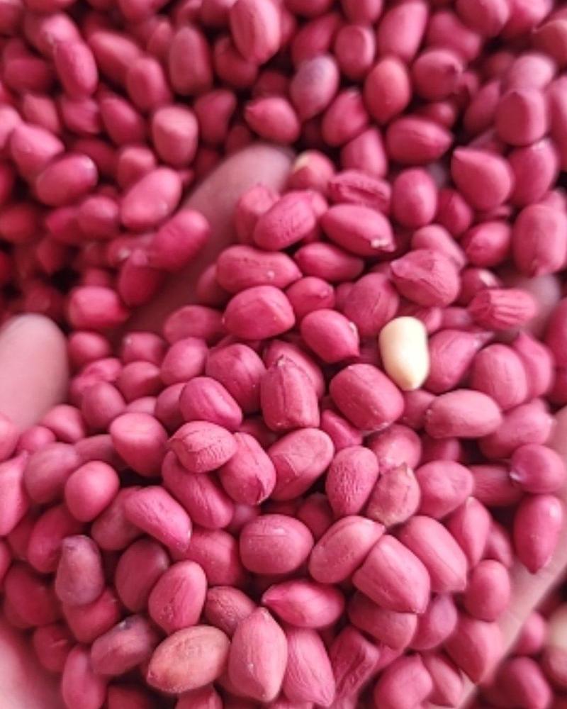 花生米颗粒大中小都有，红花生
