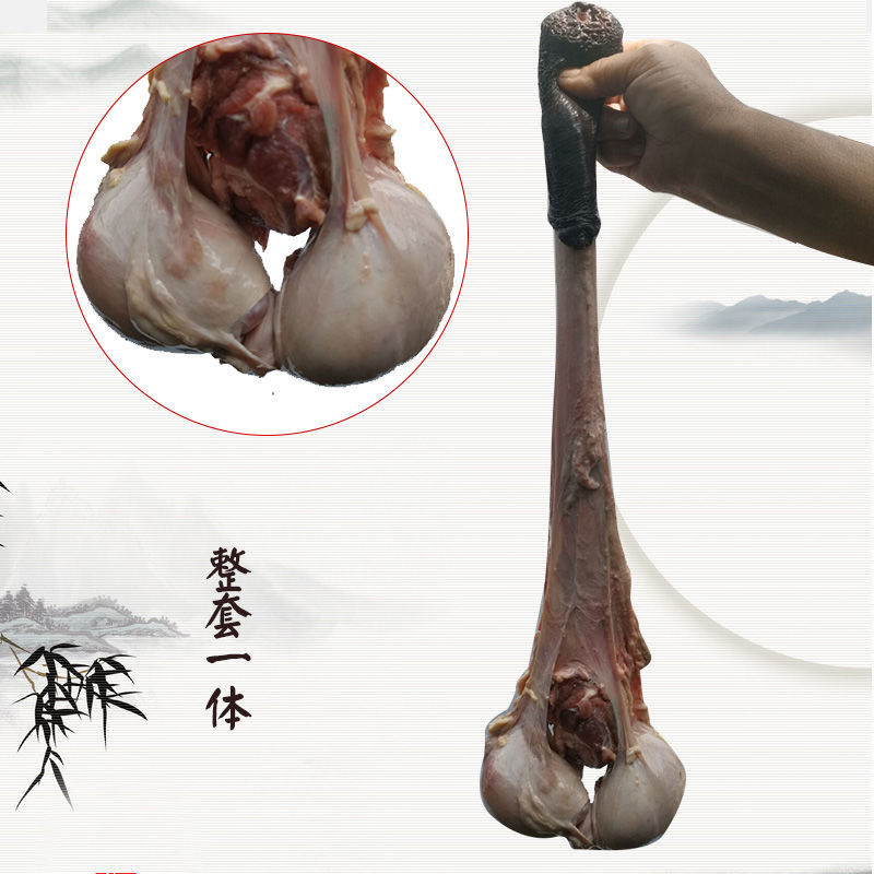 新鲜生驴鞭带蛋现杀特大驴鞭整套包邮男用泡酒