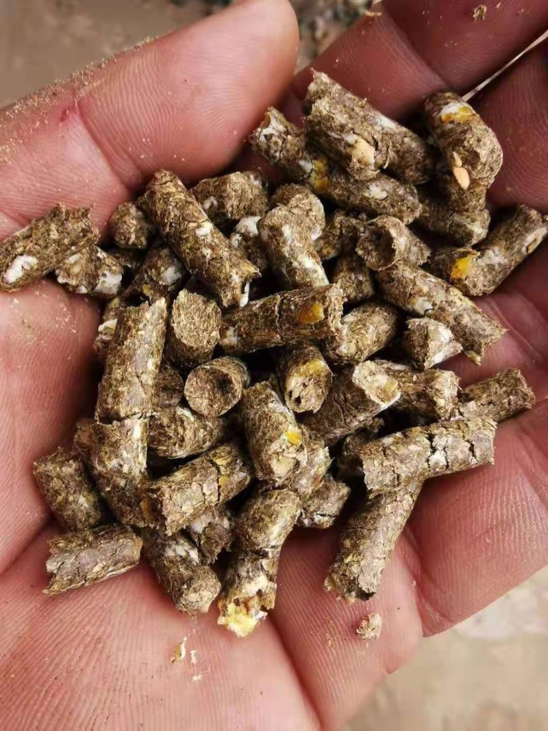 优质花生秧颗粒料，经过高温杀菌，喂养方便快捷，不浪费
