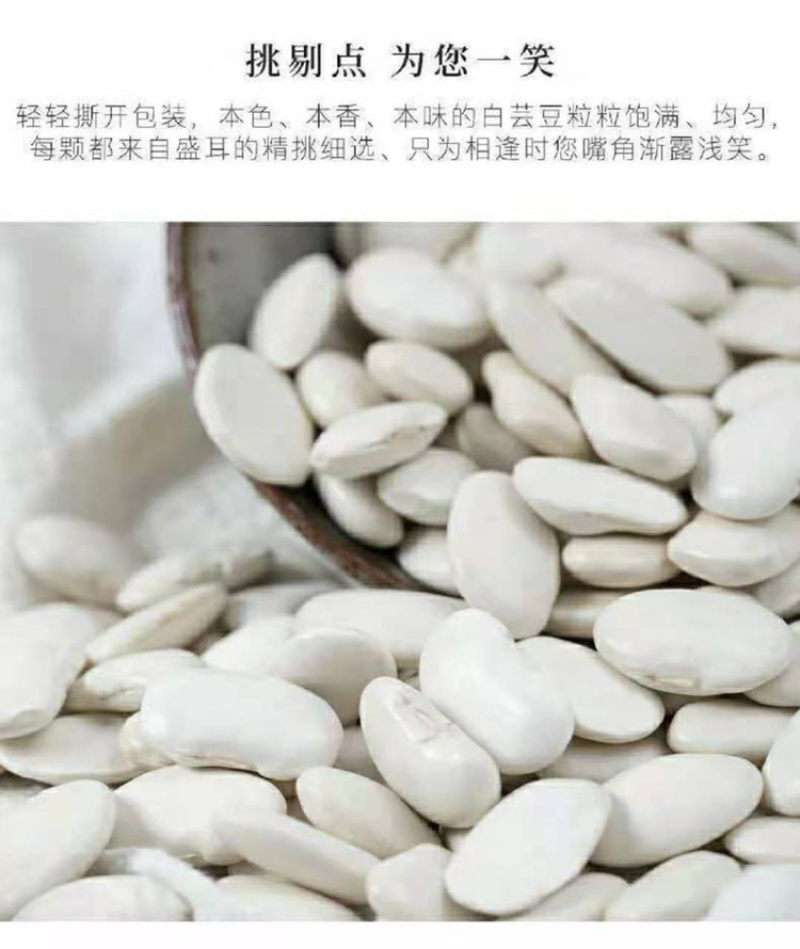 大白豆芸豆雪豆云南四川特产产地直发货主用来煲汤颗粒饱满