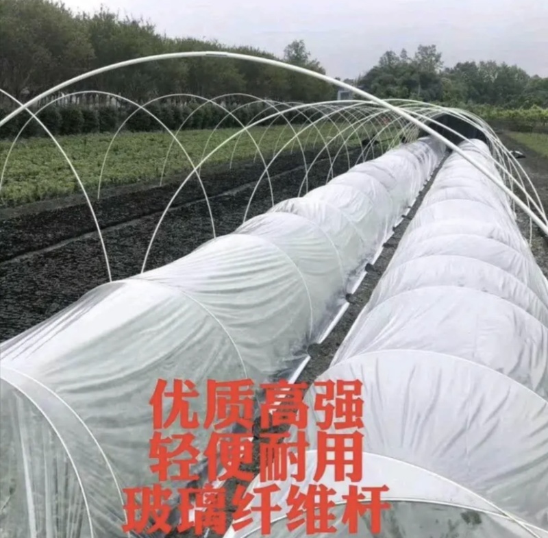 农用玻璃纤维杆温室骨架二棚保温大姜小拱棚棚条