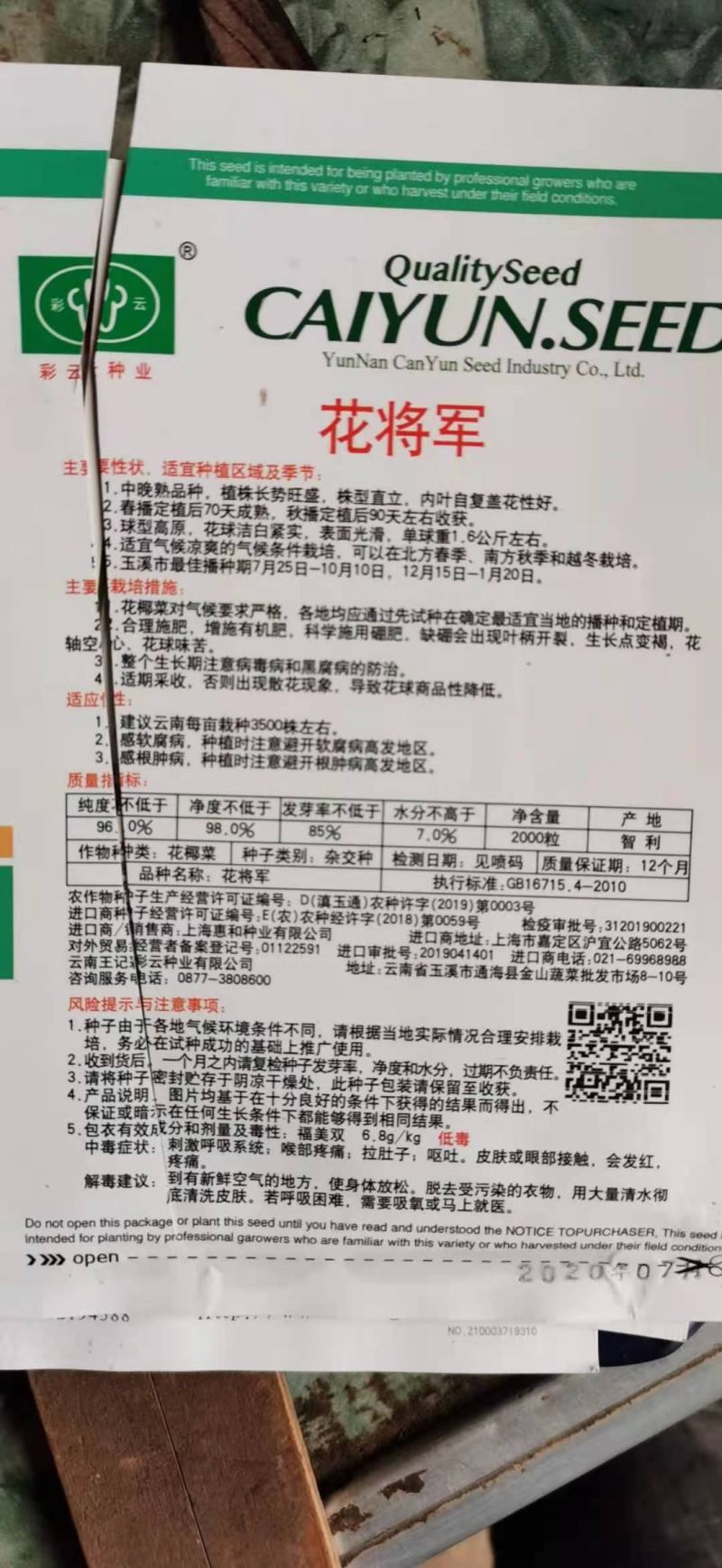 松花菜苗，花椰菜苗，菜花苗，抗病性强，品种好