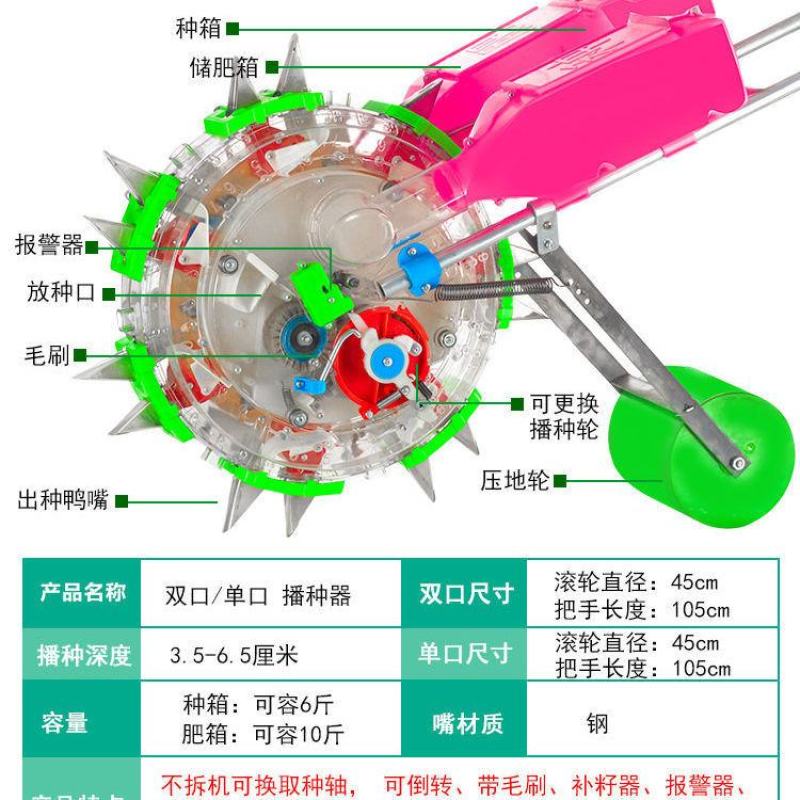 【厂家包邮】手推播种机玉米大豆谷子高粱播种施肥一体机精播