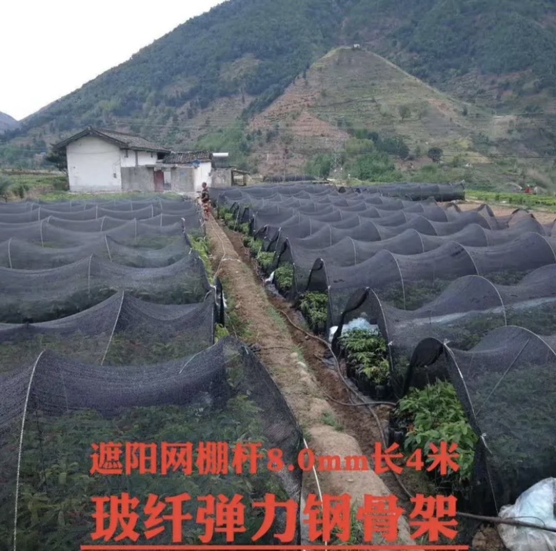 直径7毫米玻璃纤维棒小拱棚杆防晒棚内棚植物支架西瓜小拱棚
