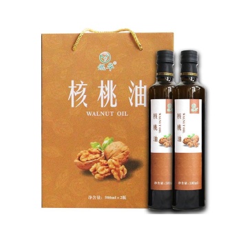 核桃油礼盒装500ml*2瓶厂家直供量大可谈
