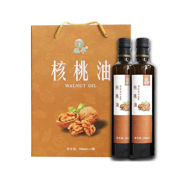 核桃油礼盒装500ml*2瓶厂家直供量大可谈