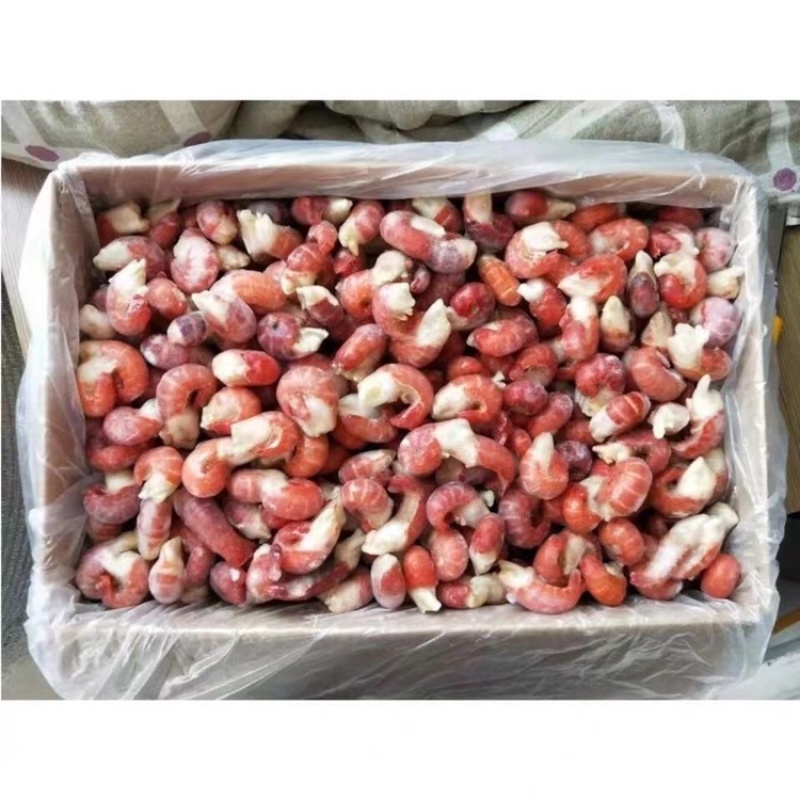 干冻龙虾尾无冰衣，肉质饱满，餐饮直供，精品无冰衣冷冻