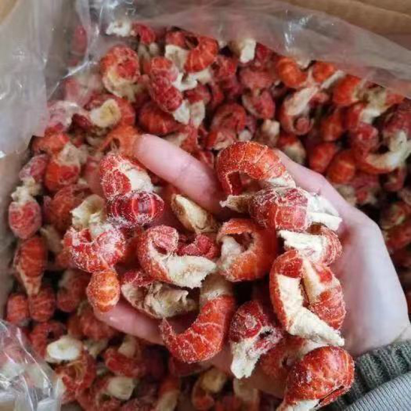 干冻龙虾尾无冰衣，肉质饱满，餐饮直供，精品无冰衣冷冻