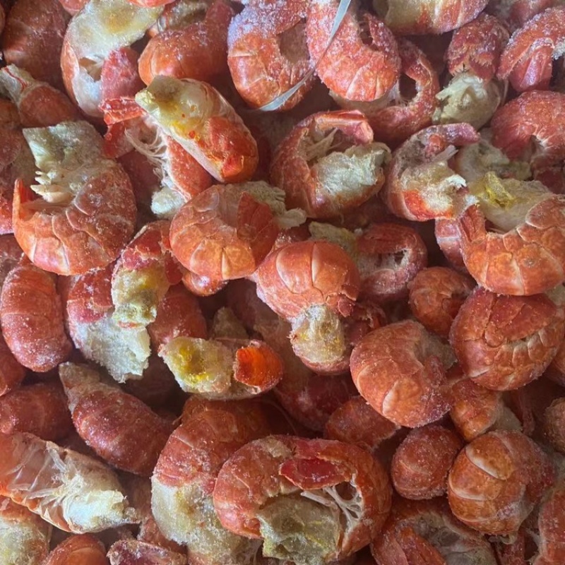 干冻龙虾尾无冰衣，肉质饱满，餐饮直供，精品无冰衣冷冻