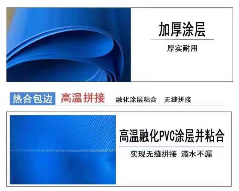 加厚大型户外圆形高密度帆布养鱼池刀刮防水布池铁桶养殖镀