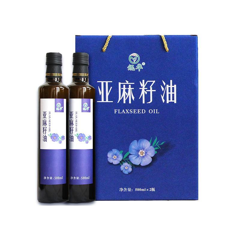 亚麻籽油礼盒装500ml*2瓶厂家直供，量大可谈