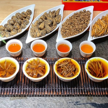 滇红金螺/金针/宝塔/龙珠新茶纯芽红茶滇红四宝礼盒装