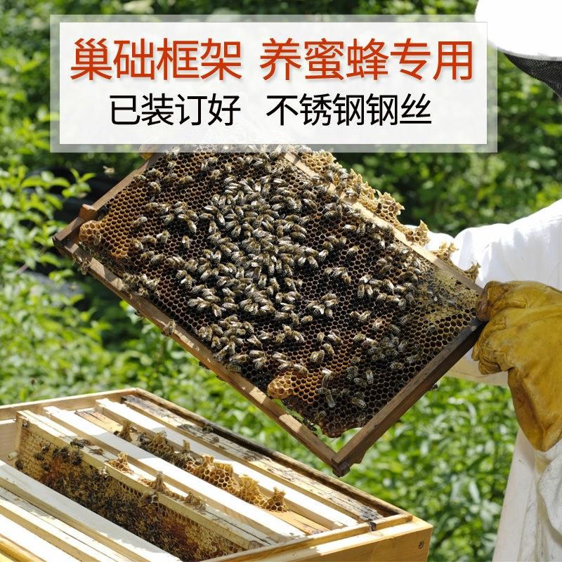 巢框中意蜂半成品标准蜂框杉木带铜眼钢丝组装好蜂箱养蜂专用