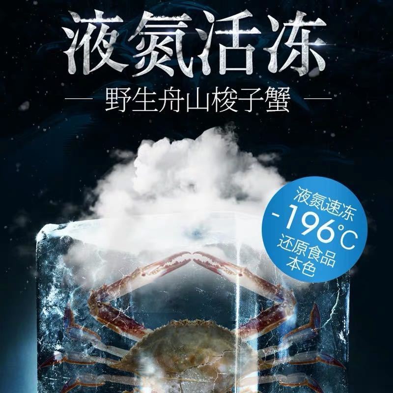 带箱梭子蟹鲜活冷冻新鲜超特冷速急冻螃蟹公母随机蟹海鲜香辣