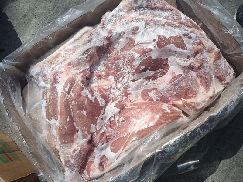 冻猪后五花肉，后上肉，10kg2-3片装纯干无冰