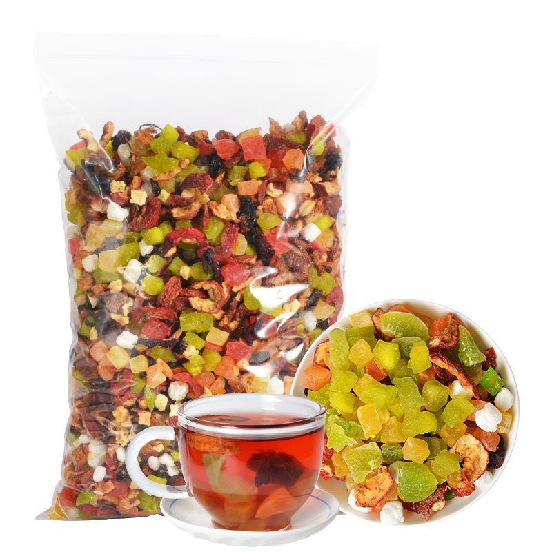 网红水果茶花果茶果粒茶水果干片干吃泡茶柠檬片玫瑰花茶组合